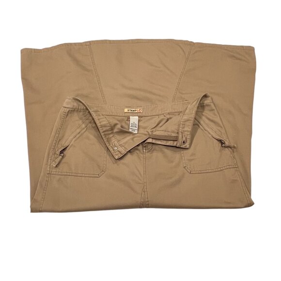 Stamp 10 Vintage Khaki Maxi Skirt, Cotton, 14 - Picture 4 of 6